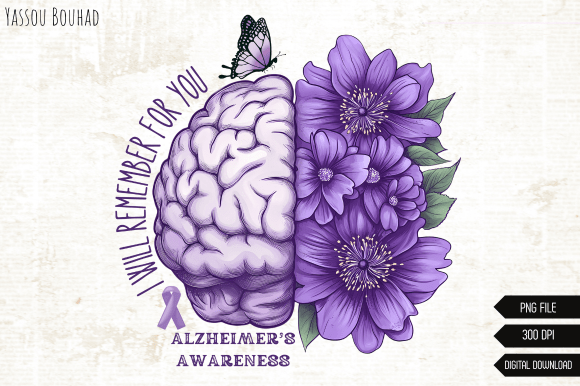 Alzheimer's Awareness T-shirt Design: A Touching Tribute in Pixels