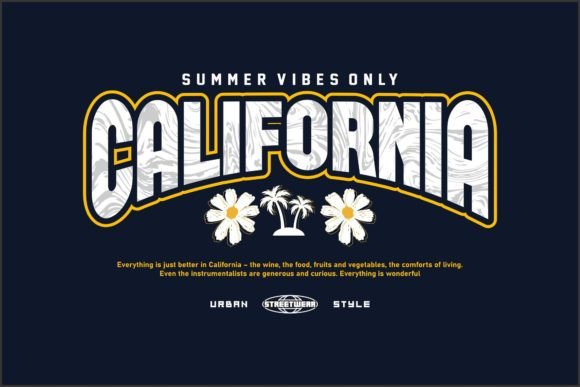 California Typography T-Shirt Design: Streetwear Ready
