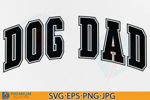 Dog Dad SVG Design: Perfect Varsity Letters PNG