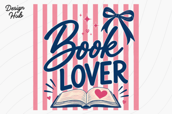Stripe Book Lover PNG T-Shirt Design: A Sweet Reading-Inspired Graphic